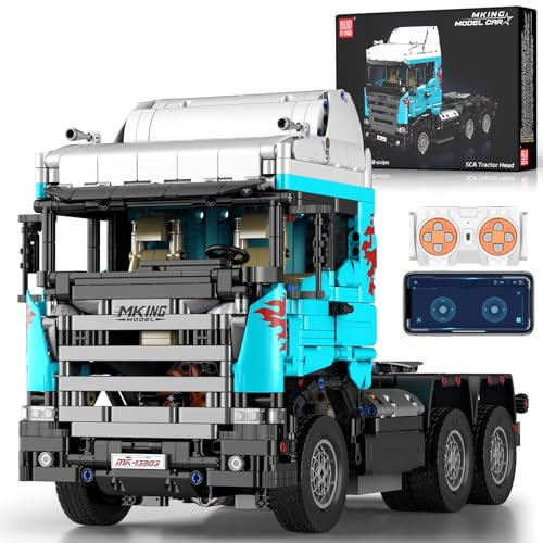 Mould King 13203 Technik LKW Bausatz-Modell mit über 2060 Bausteinen, Truck Modell Klemmbausteine Konstruktionsspielzeug für Sammler
