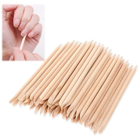 200 Stück Orange Holz Sticks,Nailhautschieber,Holz Orange Sticks for Maniküre,Rosenholzstäbchen Maniküre, für Drücker Remover Maniküre Kunst Pediküre Nagelhautpflege