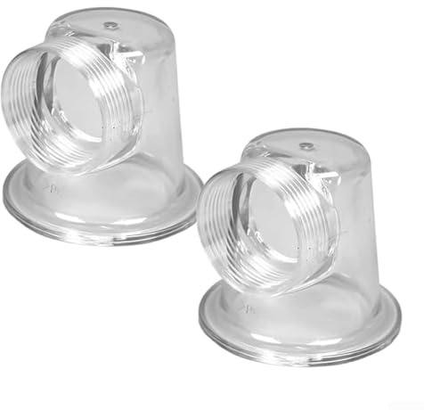 Honseadek Bomba de circulación de piscina transparente prefiltro cubierta inserto pieza de repuesto, para SPS Series 50 75 accesorio de equipo de piscina (2 piezas)