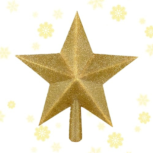 Étoile Sapin De Noel, Décoration De Noël, Décoration De Sapin, Noël Arbre Topper, Christmas Star Tree Topper, Décoration en Plastique pour Fête, pour Chaque Cimier De Sapin