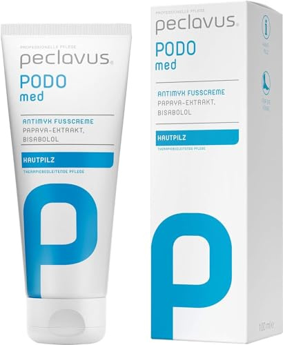 peclavus PODOmed AntiMYX Fußcreme 100 ml | Fußcreme bei Nagelpilz | juckreizmildernd & pflegend | NATRUE-zertifizierte Naturkosmetik