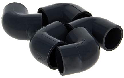 MroMax 20mm PVC Pipe Fitting Elbow, Conduit Fittings, 5pcs Elbow Pipe Connector Gray