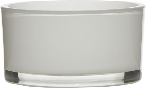 INNA-Glas Deko Schale Vera, Kreis - Rund, weiß, 8cm, Ø 15cm - Glasschale