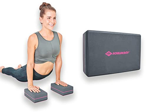 Schildkröt Fitness Block, Bloc de Pilates, Coussin de Yoga et Méditation, Aide à l'Étirement, en Mousse Pratique et Douce, Gris/Rose, 960136