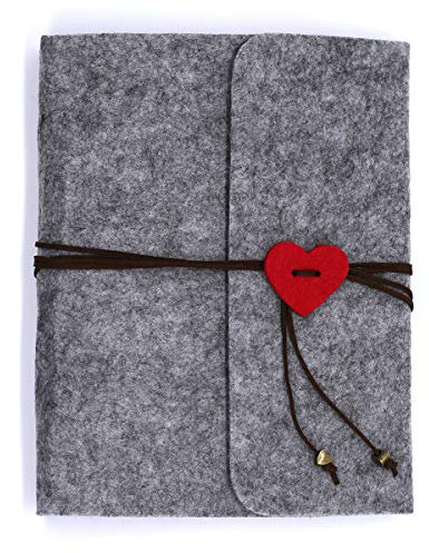 Filz-Fotoalbum,Retro-Foto-Scrapbook-Album,Fotoalben,Liebes-Fotobuch-Gedenkbuch 30 Seiten, DIY-Geschenk für Geburtstags-Familienpaare Hochzeit Baby(Medium)