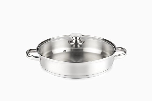 Casseruola bassa 26 cm diametro, acciaio inossidabile 18/10