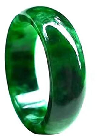BXSMNH Natürlicher Jaspis Grüne Jade-Ringe Handgeschnitzter Jadeit Echter Jade-Schmuck Für Männer Frauen Valentinstag Hochzeitsgeschenke Größe 20mm