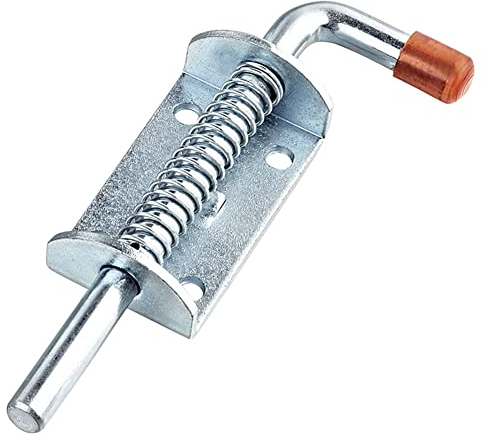 Pestillo De Resorte del Panel De La Puerta,Asudaro 10 Mm/12 Mm Pestillo con Muelle Perno CilíNdrico con Resorte Cerradura De Pasador Pestillo Pernos De Resorte Acero para Puertas Cobertizos Remolques