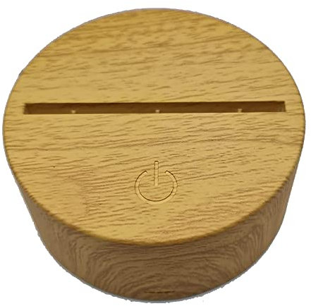 Generico Base per Lampada in Plexiglass Decor Night Light LED Luce Camera 7 Colori Con Telecomando e Cavo USB