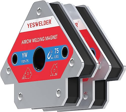 YESWELDER 75 LB Welding Magnet 2 Pieces of Magnetic Welding Holder 75 LBs Holding Power Welding Accessories