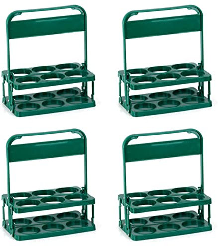Gathukila 4 x 6 Löcher faltbare Tragetasche, tragbare BBQ Bierglas Halter, Korb für und Organisation