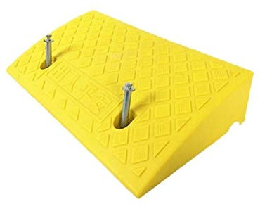 ANSNOW 11 cm Rutschfeste Rampen, Farbige Kunststoff-Servicerampen Für Den Außenbereich, Bordsteinrampen Für Fahrräder, Motorräder, Bergauf/Gelb/50 * 27 * 11Cm