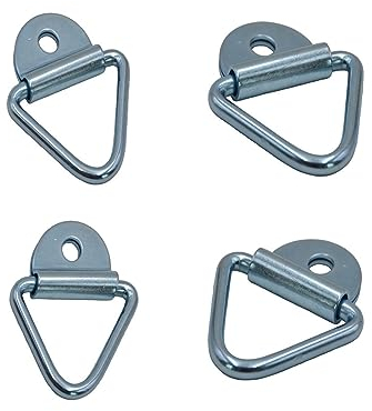 Muzhen Store 4 x Zurrringe, zur Oberflächenmontage, zur Befestigung von Ankern, Haken, robuste V-Ringe, Anhänger-Ankerplatte, zur Oberflächenmontage, geschmiedet