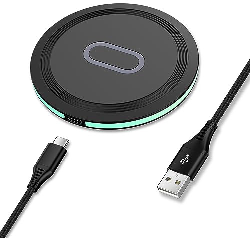 Wireless Charger Samsung Fast Charging Pad for S25 Ultra/S24 FE/S23/S22/S21/S20/S10, 15W Wireless Phone Charger for Google Pixel 10/10 Pro/9/9 Pro/9a/8/8 Pro/7/7 Pro, iPhone 17/16/15/14/13/12/11 Pro