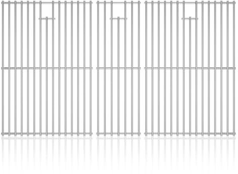 DPZM 43,1 cm Edelstahl-Grillroste für Nexgrill 720-0882A Evolution Infrarot Plus 5-Brenner, Edelstahl-Gasgrill-Roste Ersatzteile, solide Stangengrill-Grillroste, 3 Stück | Ersatzteile Nexgrill 720-0882A Evolution Infrarot Plus 5-Brenner Gasgrills Solid Rod Grill Grillroste
