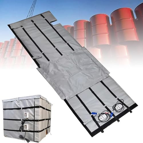 Manta térmica para bidón de aceite, calentador de barril de tonelada, camisa de calefacción eléctrica para bidón de aceite de 55/275 galones, controlador de temperatura de 0 a 150 ℃, con