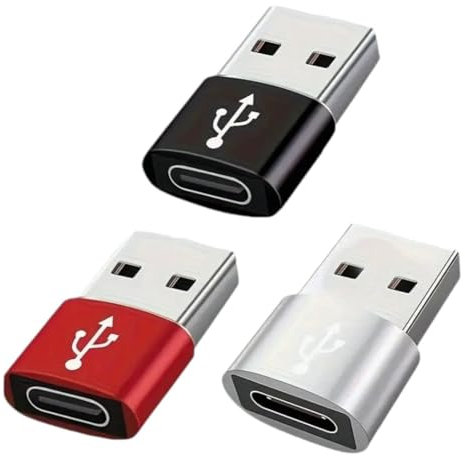 Adattatore da Usb A a Usb C, 4 Pezzi,10 Gps,Tipo C Femmina A USB Maschio, compatibile Connettore Cavo Caricatore per Apple Watch 8 9,iPhone 15 16 14 Pro Max,iPad 11 Air 5 Mini 6,Samsng Galaxy