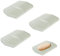 VirtuGro 3 PCS Jabonera Baño Jaboneras para Pastillas de Jabon Jaboneras de Baño Jabonera Ducha Jabonera Esponja Jaboneras de Silicona con Desagüe Antideslizante Blanco