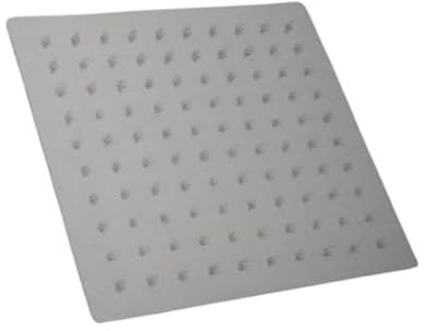 IMPALLI Pommeau de douche grand carré en acier finition chromée pommeau de douche anti-calcaire installation facile (25 x 25 cm)