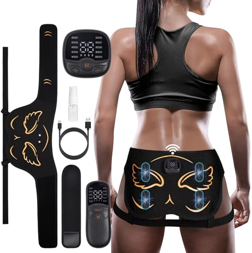 AOOWU EMS Butt Trainer, EMS Butt Trainer, Uppladdningsbar Fjärrkontroll för Skinkor, EMS Hip Trainer med 10 Lägen och 30 Intensitetsnivåer, Höftmuskeltränare för Män och Kvinnor