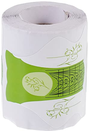 WRITWAA Guía para Extensiones de Uñas de Papel Verde 100 Pegatinas Fáciles de Aplicar y Quitar, Herramienta Precisa para Manicura DIY en Casa