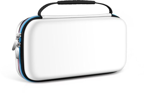 ivoler Etui pour Nintendo Switch 2 Model (2025), Housse Sacoche de Transport à Coque Rigide Anti Choc Pochette avec Espace, 12 Cartouche de Jeux - Blanc