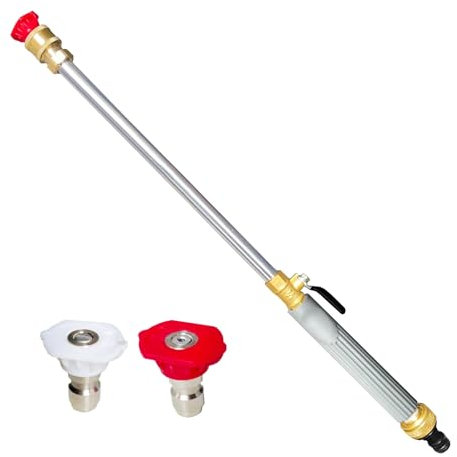 Högtryckstvätt Universal Trädgårdsslang Högtryckstvätt fästmunstycke med halkfritt handtag Högtrycksvattenflöde for hemmabil Yttregöring Grå/52