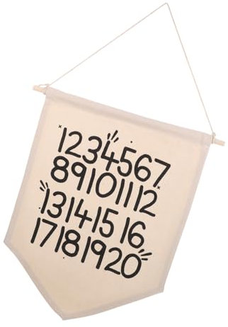 Canvas Banner Wanddekoration für Kinderzimmer Niedliche Numerische Gestaltung aus Langlebigem Kindergarten Schule und Zuhause Lernspielzeug für Junge Mädchen Schaffen eine