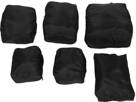 SECFOU Set 6 Pezzi Cubi da Imballaggio Doppia Cerniera Organizer per Bagagli da Viaggio Borsa Portabiancheria e Accessori Leggero e Portatile per Valigie Zaini e Borse da Viaggio