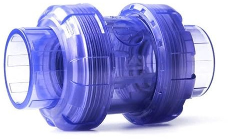 ACVACV 1pcs Trasparente PVC Valvola di Ritegno Non di Ritorno A Un Modo UPVC Raccordi for Tubi, for L'irrigazione del Giardino Acquario di Pesce(40MM)