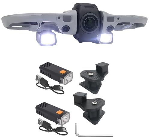 AVATA 360 Drone Luce di Volo Notturna per DJI AVATA 360 Ricaricabile Searchlights 3 Modalità Luce di Riempimento Notturna Alta Luminosità Strobe LED Illuminazione Spotlight con Cavo di Ricarica