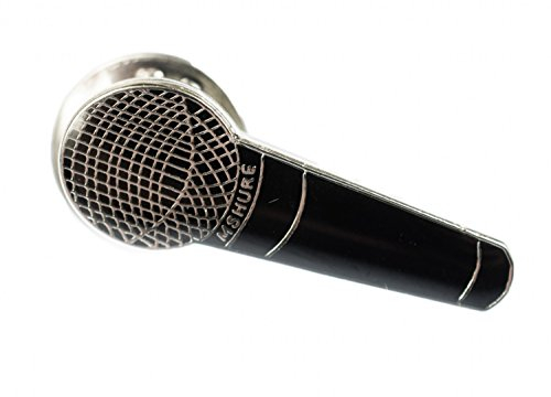 Miniblings Microfono Spilla Pin Hip-Hop Rap MC Micro Nero - Gioielli Fatto a Mano Pulsante I Pin Pins