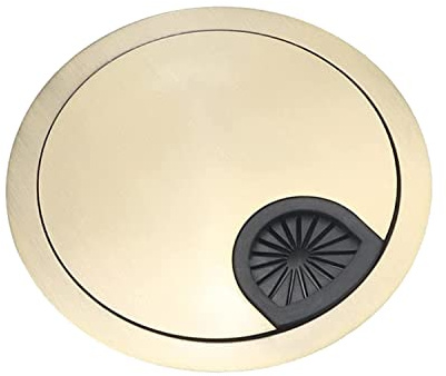 MroMax 3.07 Desk Grommet Zinc Alloy 78mm Cable Hole Cover Cord Desk Grommets Arrange Wires Organizer for Home Office Desk Cable Cord Bronze 1Pc