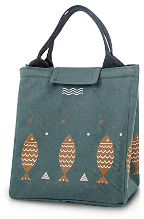 FANDARE Kühltasche für Mahlzeiten, tragbar, Lunchtasche, Handtasche, große Kapazität, für Herren, Damen, Kinder, Schule, Büro, Camping, Picknick, Lunch, wasserdicht, Polyester