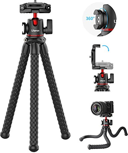ULANZI MT-33 iPhone Flexible Octopus Tripod with Cold Shoe Mount and 360° Rotation - Compatible with iPhone 14/13/12/11 Pro Max and Small Cameras