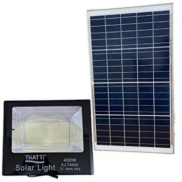 TEMPO DI SALDI 400 W SMD LED-strålkastare med solpanel och skymningssensor med fjärrkontroll