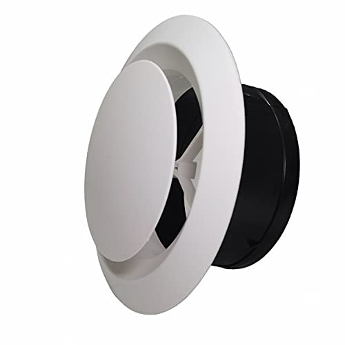 AZITICY Grille d'Aération Ventilation Ronde de Plafond pour Conduit 150mm Sortie d'air Murale Ajustable (6 Inch)