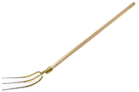 KOTARBAU® Forke 3 Zinken mit Stiel Heugabel Mistgabel Mistforke Gartengabel Gartenforke Dunggabel Spatengabel Gabel für Garten Drahtgabel für Garten und Landwirtschaft