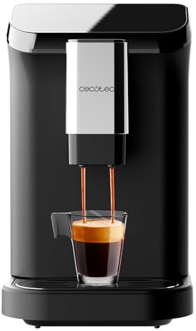 Cecotec Cafetera Superautomática Cremmaet Macchia Black. 1350 W, Thermoblock, Bomba de Presión de 19bars, Sistema Plug&Play, Depósito de Café con Molinillo Integrado, Limpieza Automática