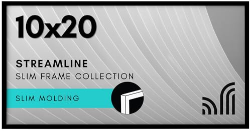 Americanflat 10x20 Picture Frame - Slim Molding - Black
