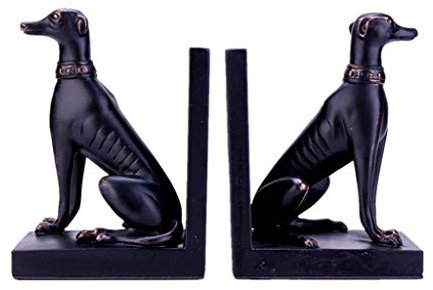 PacuM Hunde-Buchstützen, Simulation Windhund-Statuen, Welpen-Figur, Kunstharz, Kunsthandwerk, Geschenke, Sammlerstücke, dekorativ, für Büro, Wohnzimmer, Schlafzimmer, Veranda
