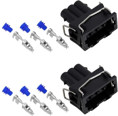 Create idea 2 St¨¹ck 3-poliger Auto Kabelbaum Stecker 357972753 Wasserdichter Elektrischer Stecker mit Anschl¨¹ssen Kompatibel mit VW Kompatibel mit Seat Kompatibel mit Skoda