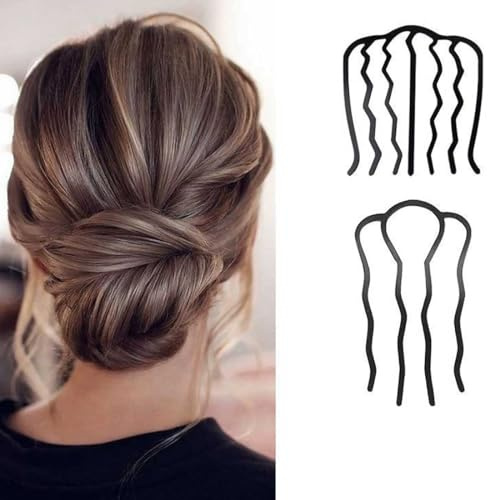 Danshinbow 2 Stück Metall-Haarkämme, Haarkämme, Gabel-Stil, Haarklammer, Hochsteckfrisur, Haarschmuck für Damen und Mädchen