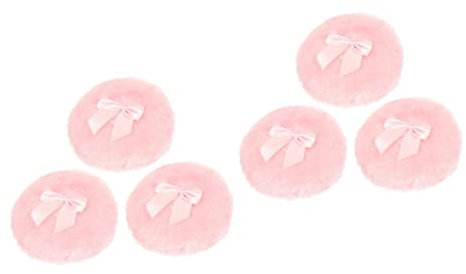 SAFIGLE 6stücke Flauschige Babypuderquasten Mit Schleifen Weiche Wiederverwendbare Puderquasten Für Lose Körper Und Kosmetikpuder Sanft Zur Babyhaut Für Unterwegs Und Große Flächen