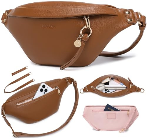 sedena Anti Pickpocket väska - RFID Crossbody väska för resor, justerbar rem flera fack stöldsäker crossbody väskor för kvinnor vegan resestorlek nödvändigheter crossbody väskor för kvinnor stor