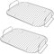 WELL GRILL Pack of 2 Cooking Grates for XSKOGXLRSRKEU Ninja Woodfire Pro XL Electric Grill, Stainless Steel Grill Grate Compatible with OG850EU OG901EU Ninja Woodfire Pro XL, Hot Air Fryer BBQ