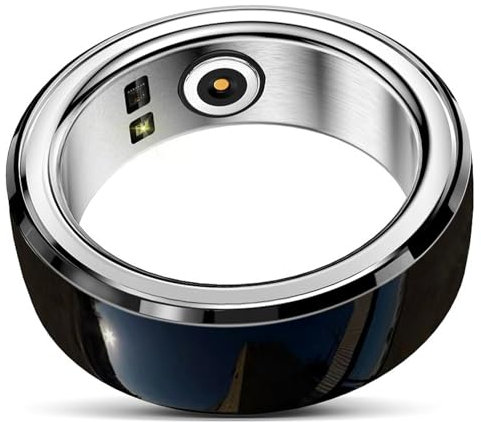 LadPumly Bague Intelligente De Surveillance De La Santé IP68 Et 5 ATM, Étanche, Modes Multisports, Enregistreur De Fitness, Bague De Soins for Android for iOS(Black,18)