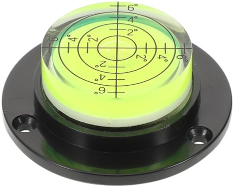 Angoily Nivel de burbuja circular de 50 x 18 mm, accesorios de nivel para instrumentos de topografía y uso en construcción