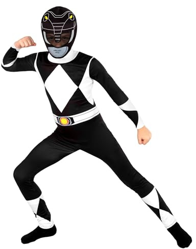 Morph Svart Superhjälte Bodysuit Kostym Pojkar Barn Halloween Huva Blixtlås Utklädning Festdräkt Rollspel