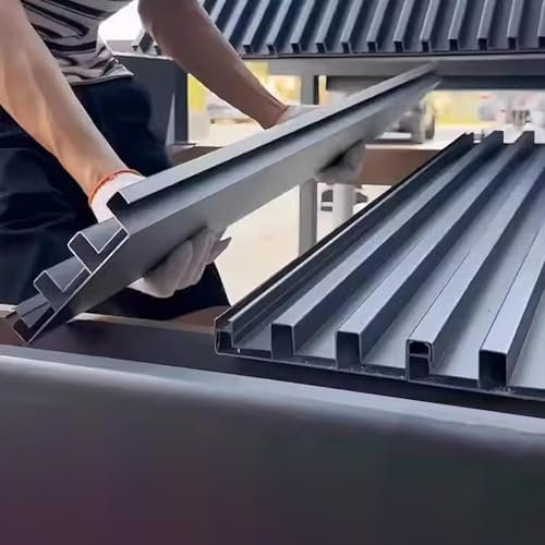 HWLL Roofing Sheets 2.6-6.6 Ft Long Corrugated Roofing Panels, Thickened Aluminum Roof Cladding Board/Waterproof Tiles, Carport Stables Dog Shed Roofing Covers(2m/6.6ft)